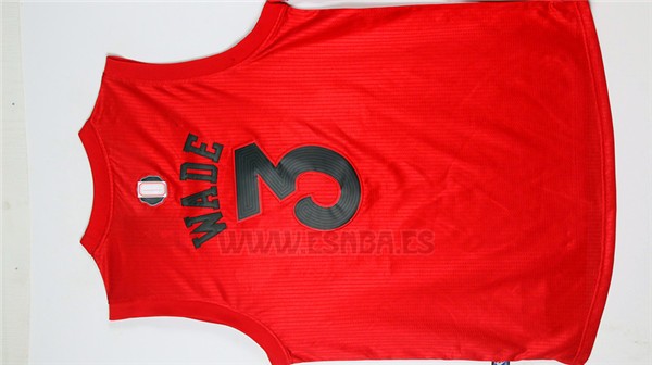 Camiseta Navidad 2016 Chicago Bulls Dwyane Wade #3 Rojo